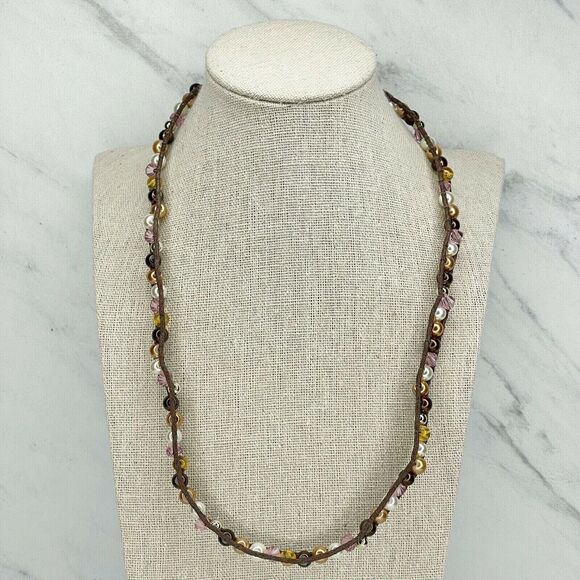 Ladder Beaded Abalone Shell Toggle Wrap Bracelet - Picture 1 of 5